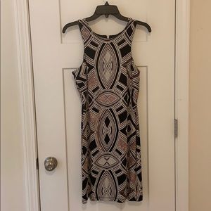Black and rose gold sparkly bodycon dress